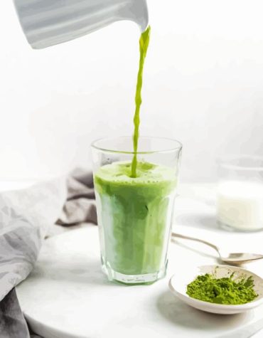 Green Matcha Beverage Paint By Numbers