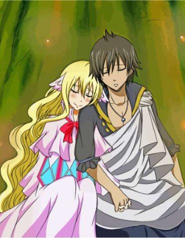 Mavis and Zeref Anime Paint By Numbers