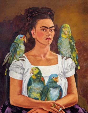 Frida Kahlo and Parrots Paint By Numbers
