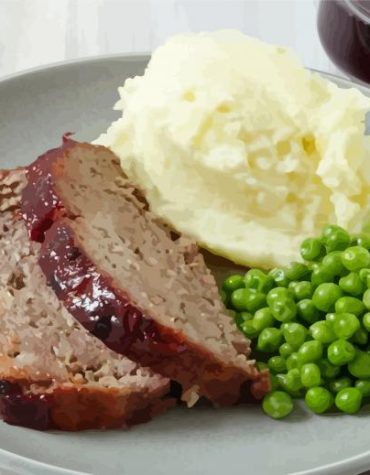 Classic Meatloaf Dinner Paint By Numbers