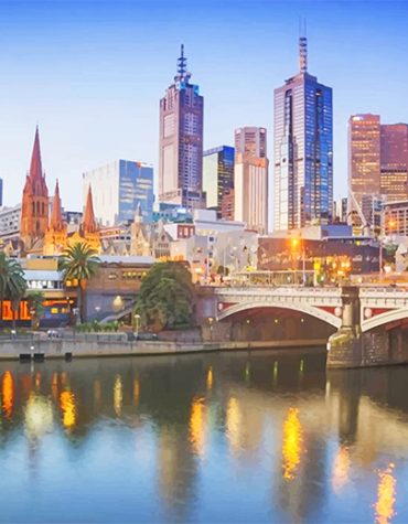 Melbourne River View Paint By Numbers