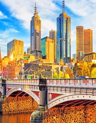 Melbourne Cityscape Paint By Numbers