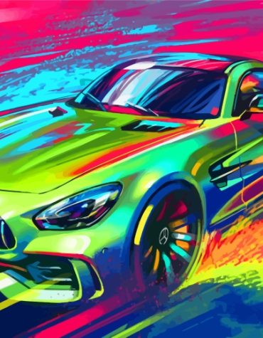 Mercedes Colorful Cars Paint By Numbers