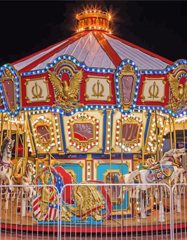 Merry Go Round Carousel Paint By Numbers