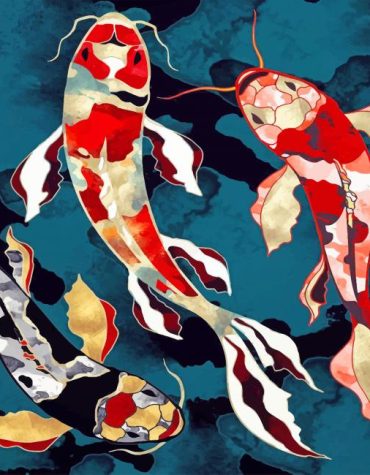 Golden Koi Carp Paint By Numbers