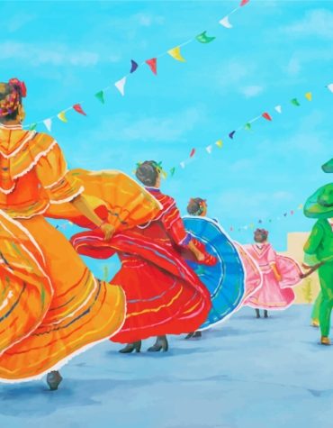 Mexican Folk Dance Celebration Paint By Numbers