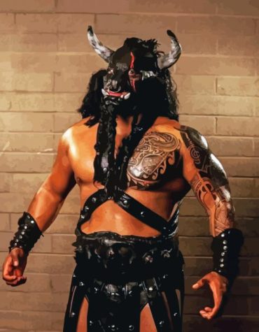 Black Taurus Mexican Wrestling Paint By Numbers