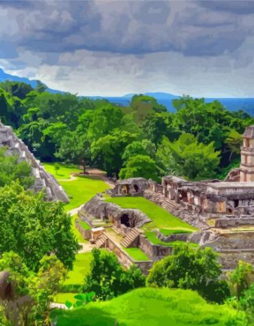 Mexico Green Nature Paint By Numbers