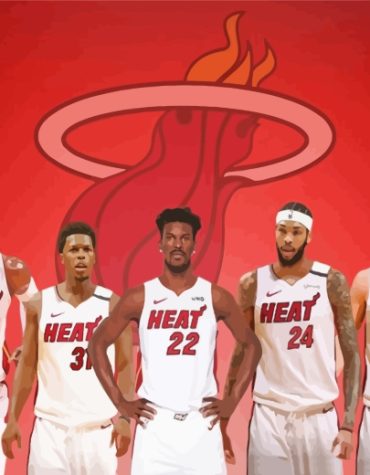 Miami Heat Basketball Paint By Numbers
