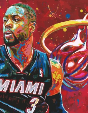 Miami Heat Basketball Paint By Numbers