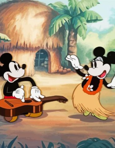 Mickey Minnie Hawaiian Dance Paint By Numbers