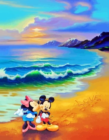 Beach Fun with Mickey and Minnie Paint By Numbers