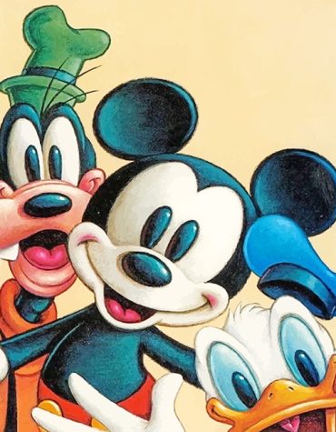 Mickey Mouse Trio Paint By Numbers