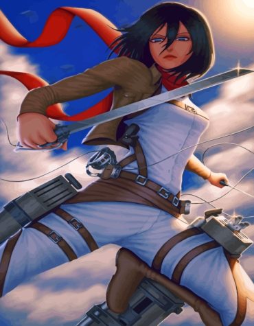 Mikasa Ackerman Anime Masterpiece Paint By Numbers