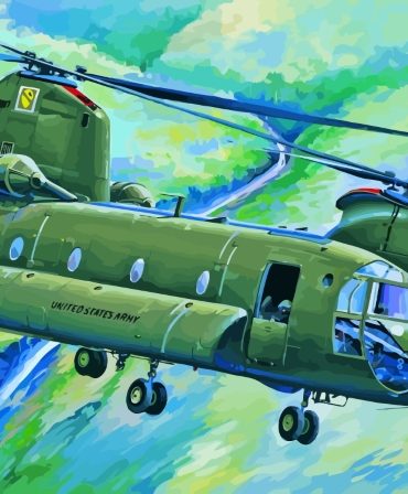 Chinook Helicopter Craft Paint By Numbers