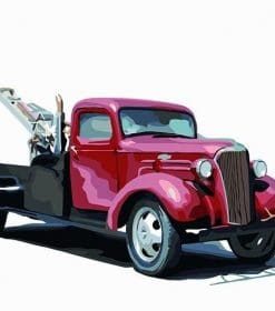 Red Truck Mini Vehicle Paint By Numbers