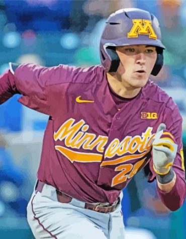 Baseball Minnesota Gophers Player Paint By Numbers