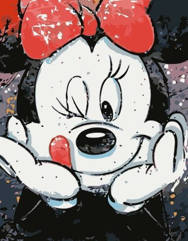 Minnie Mouse Cartoon Animation Paint By Numbers
