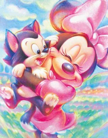 Minnie and Figaro Cartoon Paint By Numbers