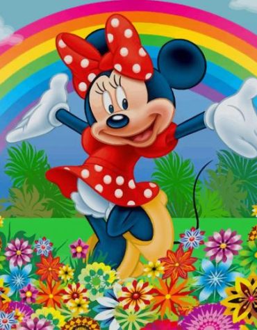 Minnie Mouse in Garden Paint By Numbers