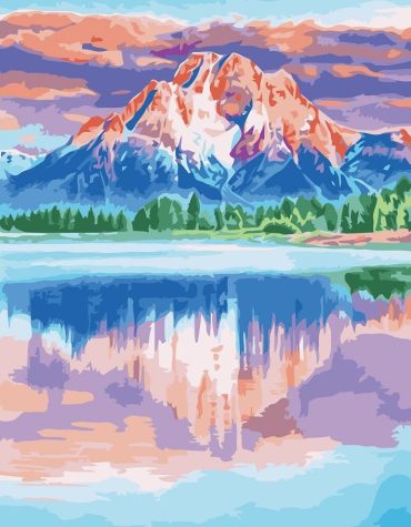 Mirror Mountain Reflection Paint By Numbers