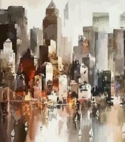 Misty New York Skyline Paint By Numbers