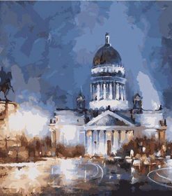 Misty Saint Petersburg Skyline Paint By Numbers