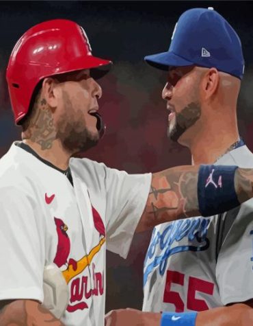 Molina and Pujols Baseball Players Paint By Numbers