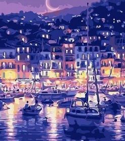 Moonlit Monaco Cityscape Paint By Numbers