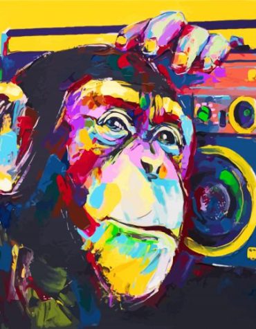 Colorful Monkey Paint By Numbers