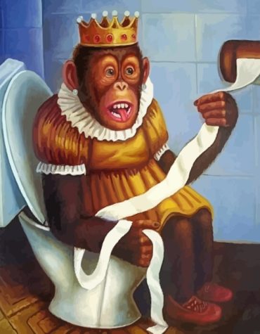 Monkey Queen WC Paint By Numbers