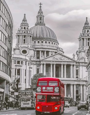 Monochrome St Pauls London Paint By Numbers