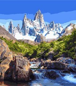 Monte Fitz Roy Landscape Paint By Numbers
