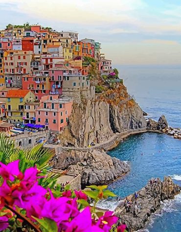 Monterosso Cinque Terre View Paint By Numbers