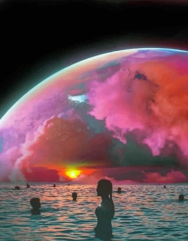 Moon People Silhouette Paint By Numbers