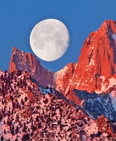 Moonlit Mt Whitney Paint By Numbers