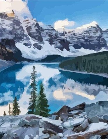Moraine Lake Mountain View Paint By Numbers