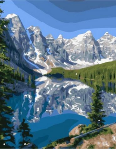 Moraine Lake Canada Scenery Paint By Numbers
