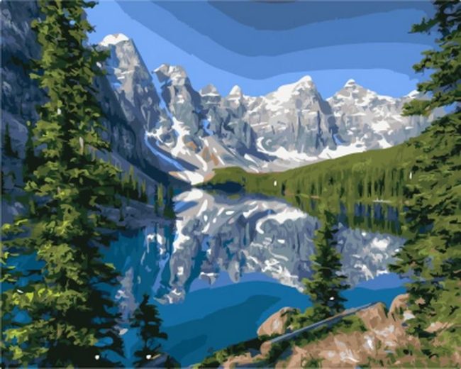 Moraine Lake Canada Scenery Paint By Numbers