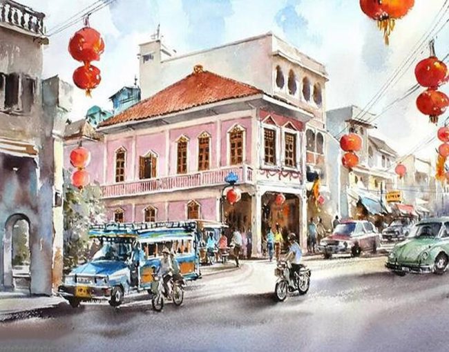 Bangkok Sunrise Painting Experience Paint By Numbers