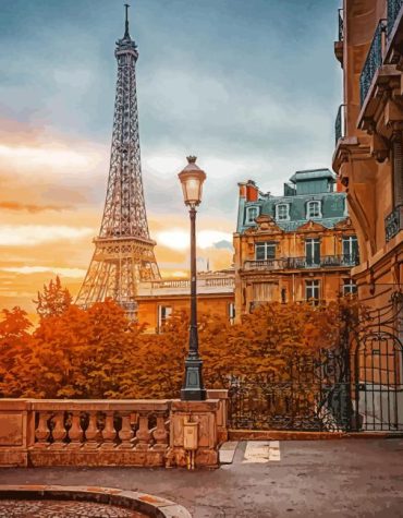 Sunrise Over Paris Paint By Numbers