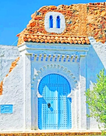 Moroccan Blue Door Paint By Numbers