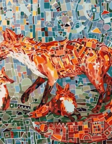 Mosaic Fox Artwork Paint By Numbers