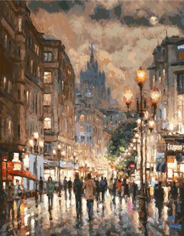 Moscow City Nightscape Paint By Numbers