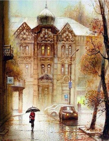 Moscow Cityscape Streets Paint By Numbers