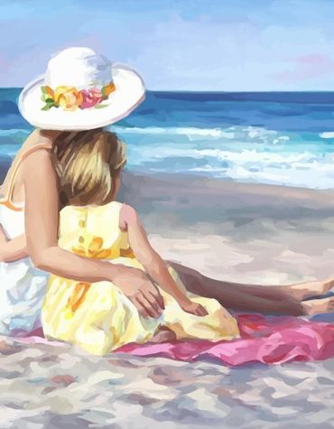 Beachside Mother Daughter Paint By Numbers