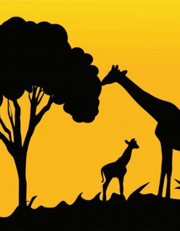 Mother Giraffe in Nature Paint By Numbers