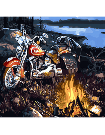 Forest Motorcycle Adventure Paint By Numbers