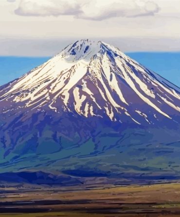 Snowy Mount Ararat Landscape Paint By Numbers