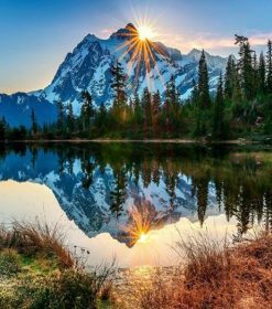 Mount Baker Snowy Scenery Paint By Numbers